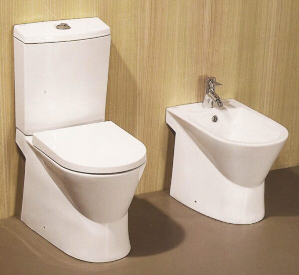 Wc à poser design Sanindusa Urb.y céramique avec abattant