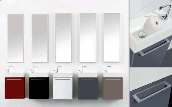 Meuble lave-mains avec vasque (option miroir) Ozé LUPIO