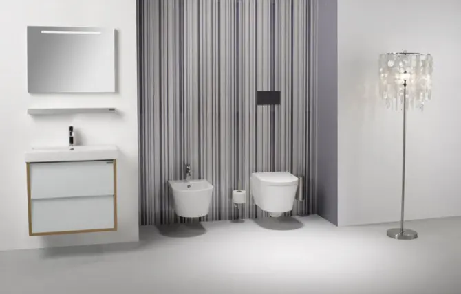 Wc à poser design Sanindusa Urb.y céramique avec abattant — MaMaison-Online