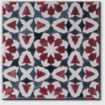 Carrelage peint main Doremail NOSTALGIA - motif CHLOE AUTUMN - carreau méditerranéen 20x20xm