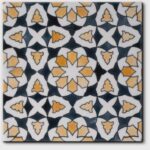Carrelage peint main Doremail NOSTALGIA - motif CHLOE SPRING - carreau méditerranéen 20x20xm