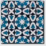 Carrelage peint main Doremail NOSTALGIA - motif CHLOE SUMMER - carreau méditerranéen 20x20xm