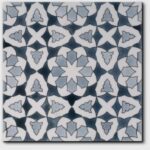Carrelage peint main Doremail NOSTALGIA - motif CHLOE WINTER - carreau méditerranéen 20x20xm