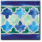 Carrelage andalou peint main DOREMAIL - FRISE MALAGA