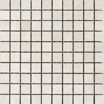 Carrelage imitation ciment Unicom Starker ICON - mosaique BONE WHITE