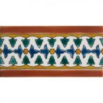 Carrelage andalou peint main DOREMAIL - Frise AZZAHRA AUTOMNE