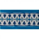 Carrelage andalou peint main DOREMAIL - Frise AZZAHRA HIVER