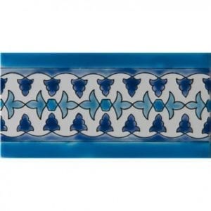Carrelage andalou peint main DOREMAIL - Frise AZZAHRA HIVER