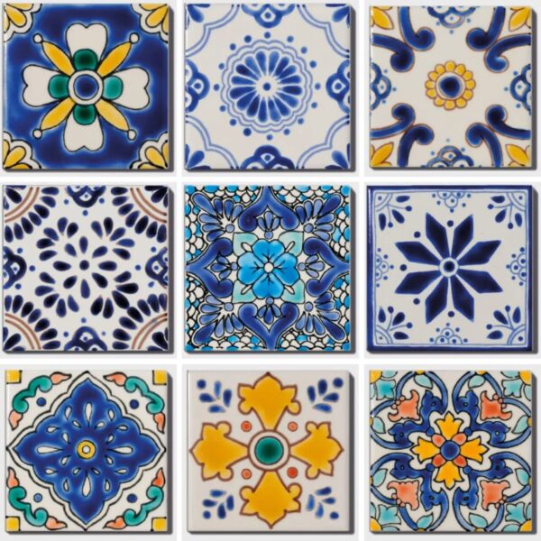 Carrelage mexicain Dorémail peint artisanalement en Tunisie