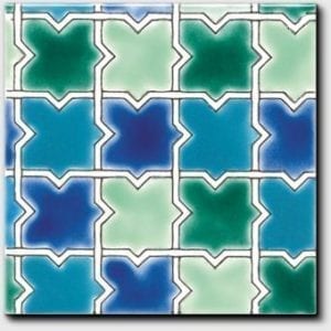 Carrelage andalou peint main Doremail - motif MALAGA