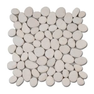 Galets déco BALI Diffusion Céramique - Ronds mats BLANC