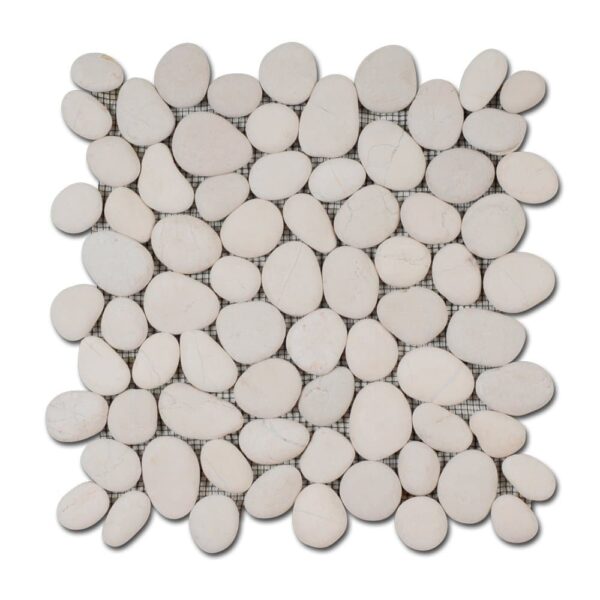 Galets déco BALI Diffusion Céramique - Ronds mats BLANC