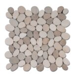 Galets déco BALI Diffusion Céramique - sciés mats Blanc-Beige GAS3030D20