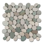 Galets déco Bali Diffusion Céramique - ronds mat Blanc Vert Jade GAR3030D10