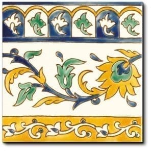 Frise carrelage méditerranéen DOREMAIL - frise KINZ ARTISANAL 20x20cm