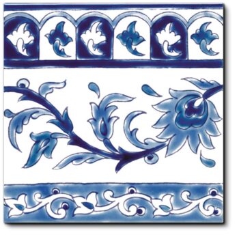 Carrelage frise méditerranéen DOREMAIL - frise KINZ BLEU 20x20 cm