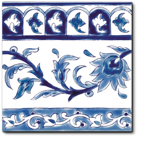 Carrelage frise méditerranéen DOREMAIL - frise KINZ BLEU 20x20 cm