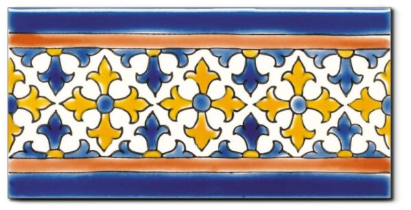 Carrelage méditerranéen DOREMAIL - FRISE MAYA AUTOMNE 10x20cm