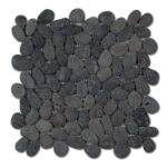 Galets déco Bali Diffusion Céramique - ronds mats Noir GAR3030D04