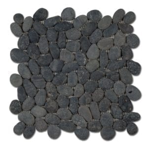 Galets déco Bali Diffusion Céramique - ronds mats Noir GAR3030D04