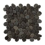 Galets déco BALI Diffusion Céramique - sciés mats Noir GAS3030D04