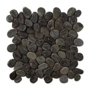 Galets déco BALI Diffusion Céramique - sciés mats Noir GAS3030D04