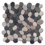 Galets déco BALI Diffusion céramique - ronds mats Noir Beige GAR3030D14