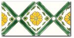 Frise carrelage méditerranéen DOREMAIL - FRISE PERGOLA VERT 10x20cm