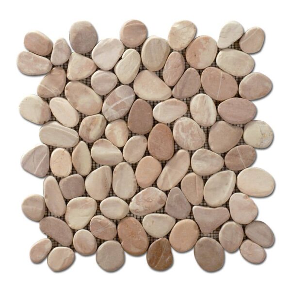 Galets déco BALI Diffusion Céramique - sciés mats Rose GAS3030D03