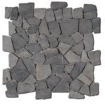 Galets déco BALI Diffusion Céramique - Plats marbre anthracite