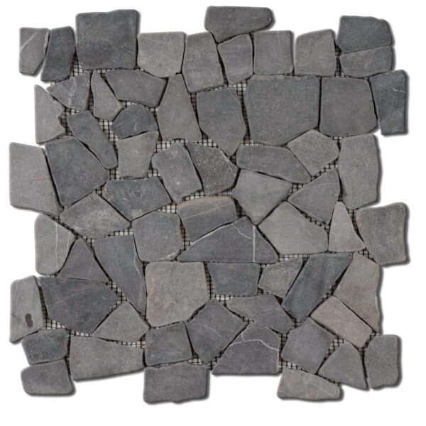 Galets déco BALI Diffusion Céramique - Plats marbre anthracite