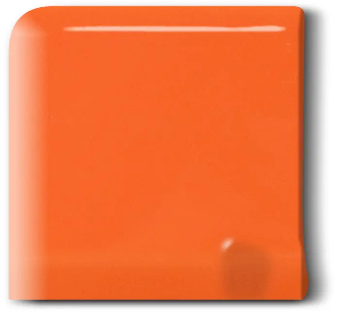 Angle d'encadrement de cimaise droite - Finition pour carrelage METRO Diffusion Céramique - couleur ORANGE MEF0505A62