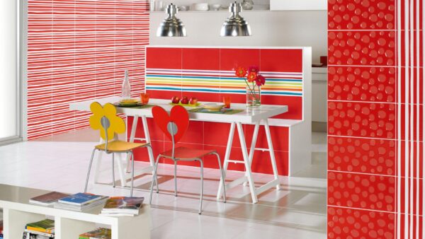 Carrelage original Agatha Ruiz de la Prada Lineas 1 multicolore - Cuisine