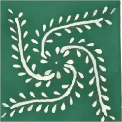 Carrelage mexicain Colibri Azulejos - TULUM BLANC VERT