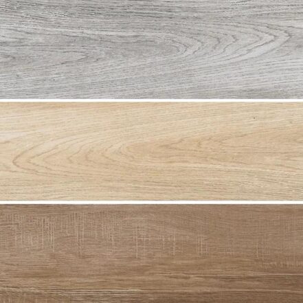 Carrelage et plinthes imitation parquet bois Paul NORWAY