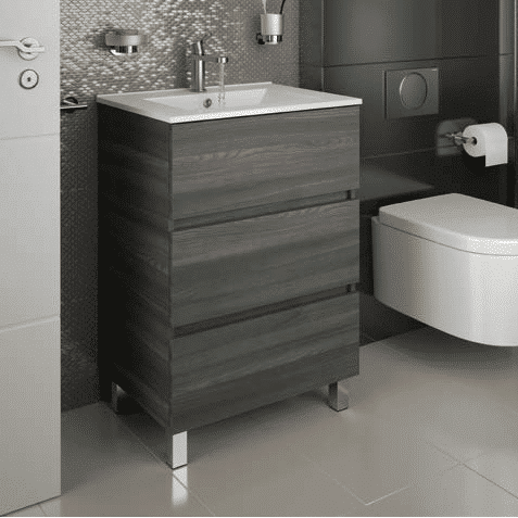 Salgar Fussion Line - meuble salle de bain couleur Alsace 3 tiroirs, largeur 600mm