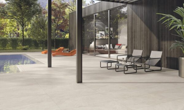 Carrelage extérieur antidérapant Century ECOSTONE - couleur Lime Stone 50x100cm