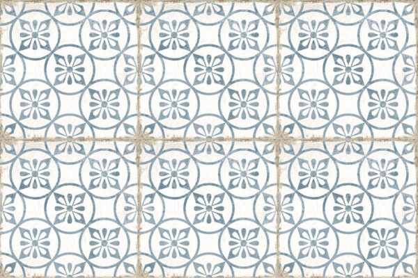 Carrelage espagnol imitation carreaux de ciment - Nanda GRAFTON 20x20cm - CAPEL BLUE