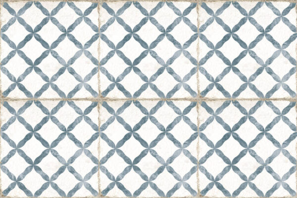 Carrelage espagnol imitation carreaux de ciment - Nanda GRAFTON 20x20cm - DORSET BLUE