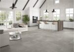 Carrelage effet béton Keratile RODANO - réf. sol DARK GREY 45X45cm, mur LIGHT GREY 30x60cm