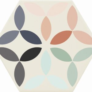 Tomettes hexagonales carrelage Diffusion Céramique DOLCE VITA - motif COMO