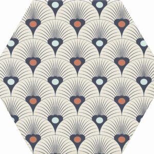 Tomettes hexagonales carrelage Diffusion Céramique DOLCE VITA - motif RIVA