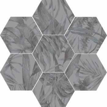 Carrelage hexagonal sol et mur gris Diffusion Céramique AMAZONE - Décor PIERRE
