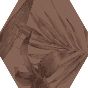 carrelage hexagonal sol et mur marron terracotta Diffusion Céramique AMAZONE - Décor TERRE