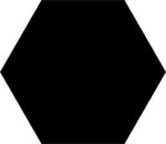carrelage hexagonal Diffusion Céramique AMAZONE - couleur Uni CHARBON