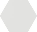 Carrelage hexagonal sol et mur blanc Diffusion Céramique AMAZONE - couleur Uni GIVRE