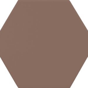carrelage hexagonal sol et mur marron terracotta Diffusion Céramique AMAZONE - couleur Uni TERRE