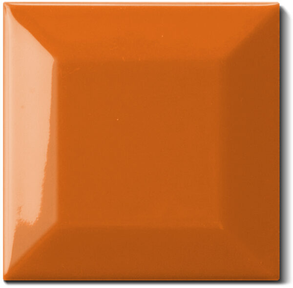 Carrelage Metro carré 7.5x7.5cm Diffusion Céramique - couleur ORANGE