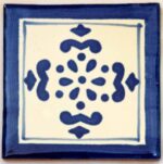 Carrelage mexicain Colibri Azulejos - ANITA BLEU / BLANC