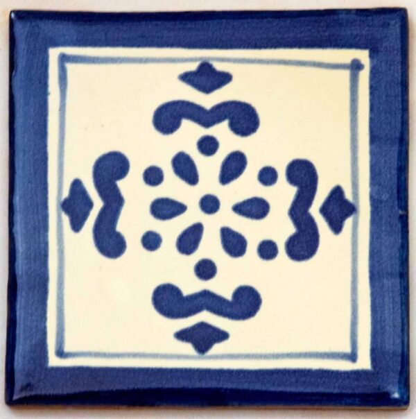 Carrelage mexicain Colibri Azulejos - ANITA BLEU / BLANC
